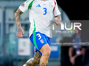 Federico Dimarco of Italy during the UEFA Nations League 2024/25 League A Group A2 match between Italy and Belgium at Stadio Olimpico on Oct...