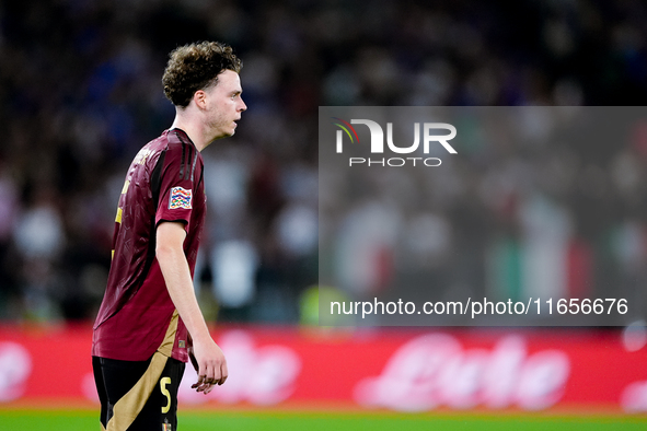 Maxim De Cuyper of Belgium looks on during the UEFA Nations League 2024/25 League A Group A2 match between Italy and Belgium at Stadio Olimp...