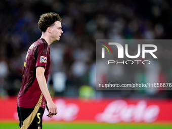 Maxim De Cuyper of Belgium looks on during the UEFA Nations League 2024/25 League A Group A2 match between Italy and Belgium at Stadio Olimp...