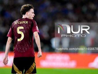 Maxim De Cuyper of Belgium looks on during the UEFA Nations League 2024/25 League A Group A2 match between Italy and Belgium at Stadio Olimp...