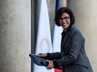 Rachida Dati, Minister of Culture, is at the Elysee Palace for the Council of Ministers in Paris, France, on October 10, 2024. (