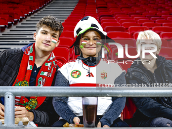 Supporters of Hungary attend the match between Hungary and the Netherlands at the Puskas Arena for the UEFA Nations League season 2024-2025...