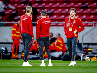 Players of Hungary arrive at the pitch before the match between Hungary and the Netherlands at the Puskas Arena for the UEFA Nations League...