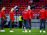 Players of Hungary arrive at the pitch before the match between Hungary and the Netherlands at the Puskas Arena for the UEFA Nations League...