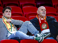 Supporters of Hungary during the match between Hungary and the Netherlands at the Puskas Arena for the UEFA Nations League season 2024-2025...