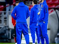 Netherlands forward Cody Gakpo plays during the match between Hungary and the Netherlands at the Puskas Arena for the UEFA Nations League se...