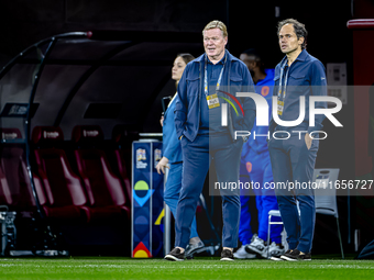 Netherlands trainer Ronald Koeman is present during the match between Hungary and the Netherlands at the Puskas Arena for the UEFA Nations L...