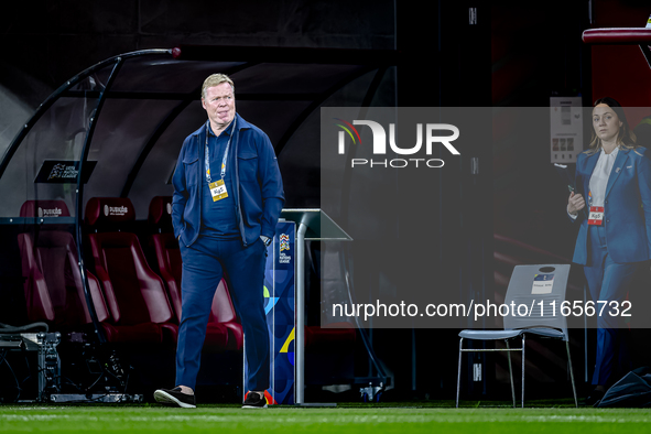 Netherlands trainer Ronald Koeman is present during the match between Hungary and the Netherlands at the Puskas Arena for the UEFA Nations L...