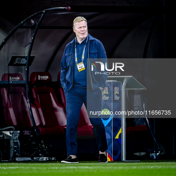 Netherlands trainer Ronald Koeman is present during the match between Hungary and the Netherlands at the Puskas Arena for the UEFA Nations L...