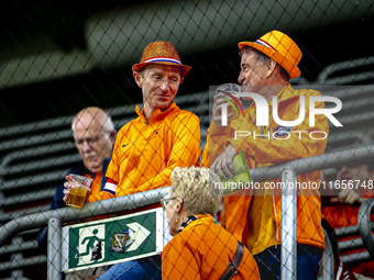 Supporters of the Netherlands attend the match between Hungary and the Netherlands at the Puskas Arena for the UEFA Nations League season 20...