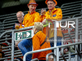 Supporters of the Netherlands attend the match between Hungary and the Netherlands at the Puskas Arena for the UEFA Nations League season 20...