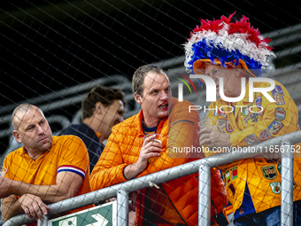 Supporters of the Netherlands attend the match between Hungary and the Netherlands at the Puskas Arena for the UEFA Nations League season 20...