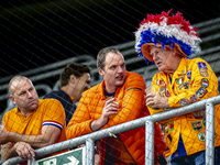 Supporters of the Netherlands attend the match between Hungary and the Netherlands at the Puskas Arena for the UEFA Nations League season 20...