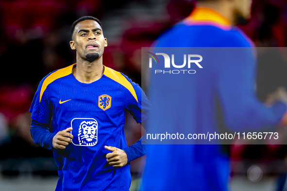 Netherlands midfielder Ryan Gravenberch plays during the match between Hungary and the Netherlands at the Puskas Arena for the UEFA Nations...