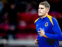 Netherlands defender Mickey van de Ven plays during the match between Hungary and the Netherlands at the Puskas Arena for the UEFA Nations L...