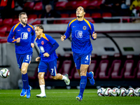 Netherlands defender Virgil van Dijk plays during the match between Hungary and the Netherlands at the Puskas Arena for the UEFA Nations Lea...