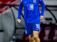 Netherlands forward Joshua Zirkzee plays during the match between Hungary and the Netherlands at the Puskas Arena for the UEFA Nations Leagu...