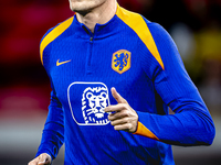 Netherlands defender Mickey van de Ven plays during the match between Hungary and the Netherlands at the Puskas Arena for the UEFA Nations L...