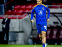 Netherlands forward Joshua Zirkzee plays during the match between Hungary and the Netherlands at the Puskas Arena for the UEFA Nations Leagu...