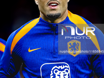 Netherlands forward Justin Kluivert plays during the match between Hungary and the Netherlands at the Puskas Arena for the UEFA Nations Leag...