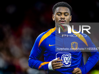 Netherlands defender Jorrel Hato plays during the match between Hungary and the Netherlands at the Puskas Arena for the UEFA Nations League...