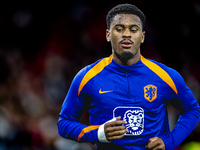 Netherlands defender Jorrel Hato plays during the match between Hungary and the Netherlands at the Puskas Arena for the UEFA Nations League...