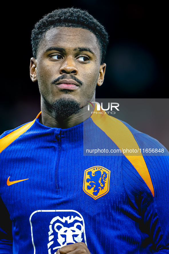 Netherlands defender Jorrel Hato plays during the match between Hungary and the Netherlands at the Puskas Arena for the UEFA Nations League...