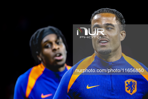 Netherlands forward Justin Kluivert plays during the match between Hungary and the Netherlands at the Puskas Arena for the UEFA Nations Leag...