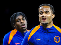 Netherlands forward Justin Kluivert plays during the match between Hungary and the Netherlands at the Puskas Arena for the UEFA Nations Leag...