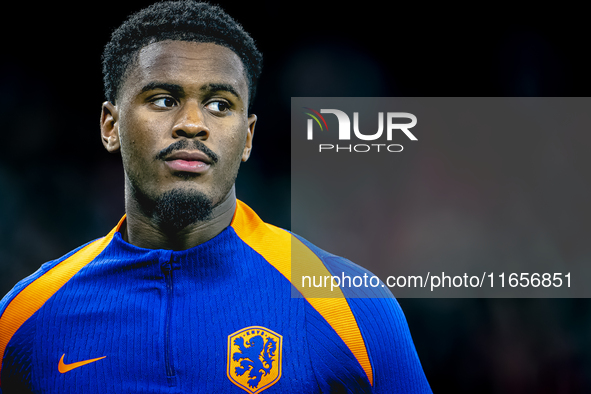 Netherlands defender Jorrel Hato plays during the match between Hungary and the Netherlands at the Puskas Arena for the UEFA Nations League...