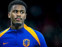 Netherlands defender Jorrel Hato plays during the match between Hungary and the Netherlands at the Puskas Arena for the UEFA Nations League...