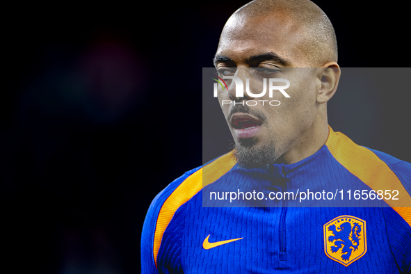 Netherlands forward Donyell Malen plays during the match between Hungary and the Netherlands at the Puskas Arena for the UEFA Nations League...