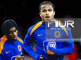 Netherlands forward Justin Kluivert plays during the match between Hungary and the Netherlands at the Puskas Arena for the UEFA Nations Leag...