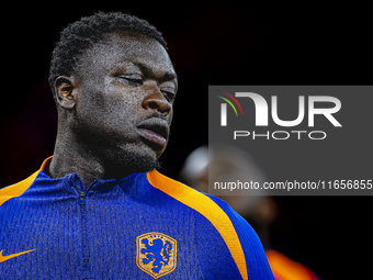 Netherlands forward Brian Brobbey plays during the match between Hungary and the Netherlands at the Puskas Arena for the UEFA Nations League...