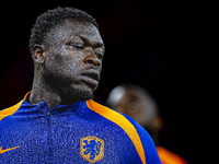 Netherlands forward Brian Brobbey plays during the match between Hungary and the Netherlands at the Puskas Arena for the UEFA Nations League...