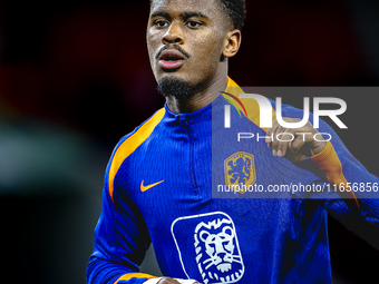 Netherlands defender Jorrel Hato plays during the match between Hungary and the Netherlands at the Puskas Arena for the UEFA Nations League...