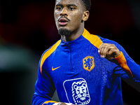 Netherlands defender Jorrel Hato plays during the match between Hungary and the Netherlands at the Puskas Arena for the UEFA Nations League...