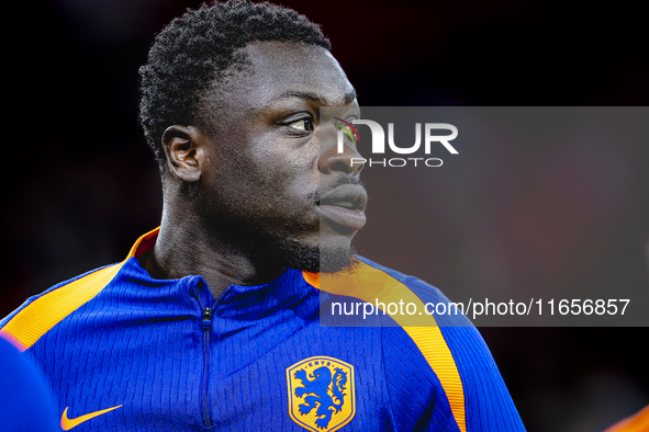 Netherlands forward Brian Brobbey plays during the match between Hungary and the Netherlands at the Puskas Arena for the UEFA Nations League...