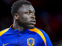 Netherlands forward Brian Brobbey plays during the match between Hungary and the Netherlands at the Puskas Arena for the UEFA Nations League...