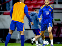 Netherlands forward Cody Gakpo plays during the match between Hungary and the Netherlands at the Puskas Arena for the UEFA Nations League se...