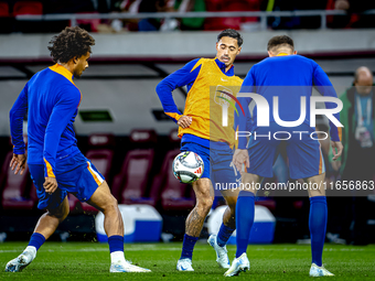 Netherlands midfielder Tijani Reijnders plays during the match between Hungary and the Netherlands at the Puskas Arena for the UEFA Nations...