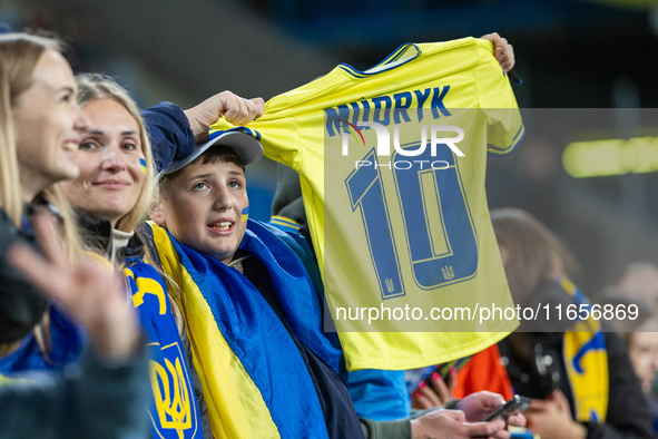 Ukraine  fans  during the  UEFA Nations League 2024 League B Group B1 match between Ukraine and Georgia , at the Poznan Arena in Poznan, Pol...