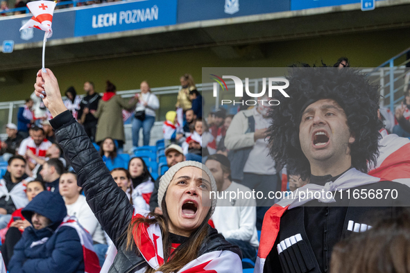 Georgia fans  during the  UEFA Nations League 2024 League B Group B1 match between Ukraine and Georgia , at the Poznan Arena in Poznan, Pola...