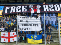 Ukraine  fans  during the  UEFA Nations League 2024 League B Group B1 match between Ukraine and Georgia , at the Poznan Arena in Poznan, Pol...