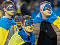 Ukraine  fans  during the  UEFA Nations League 2024 League B Group B1 match between Ukraine and Georgia , at the Poznan Arena in Poznan, Pol...