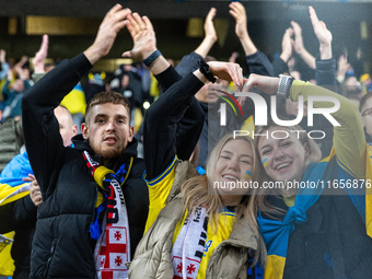 Ukraine fans  during the  UEFA Nations League 2024 League B Group B1 match between Ukraine and Georgia , at the Poznan Arena in Poznan, Pola...