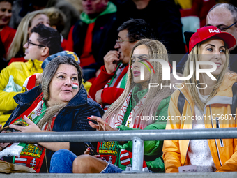 Supporters of Hungary attend the match between Hungary and the Netherlands at the Puskas Arena for the UEFA Nations League season 2024-2025...