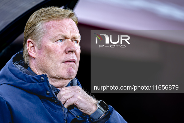 Netherlands trainer Ronald Koeman is present during the match between Hungary and the Netherlands at the Puskas Arena for the UEFA Nations L...