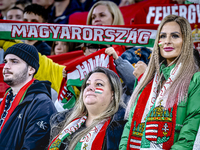 Supporters of Hungary attend the match between Hungary and the Netherlands at the Puskas Arena for the UEFA Nations League season 2024-2025...