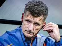 Netherlands assistant trainer Wim Jonk is present during the match between Hungary and the Netherlands at the Puskas Arena for the UEFA Nati...